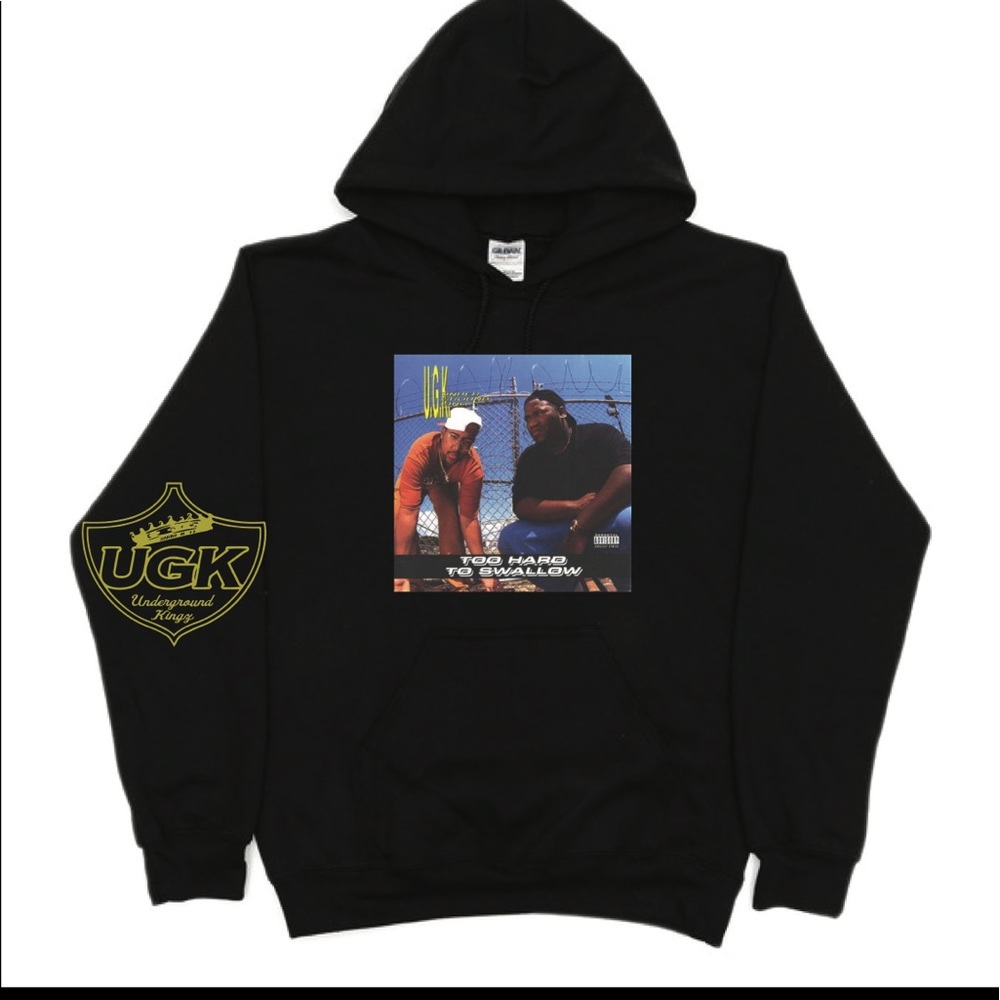 GK Black Graphic Hoodie for Men